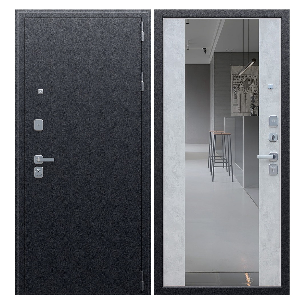 Металлическая дверь АСД Спартак-Б с зеркалом Металлическая дверь АСД Спартак-Б с зеркалом